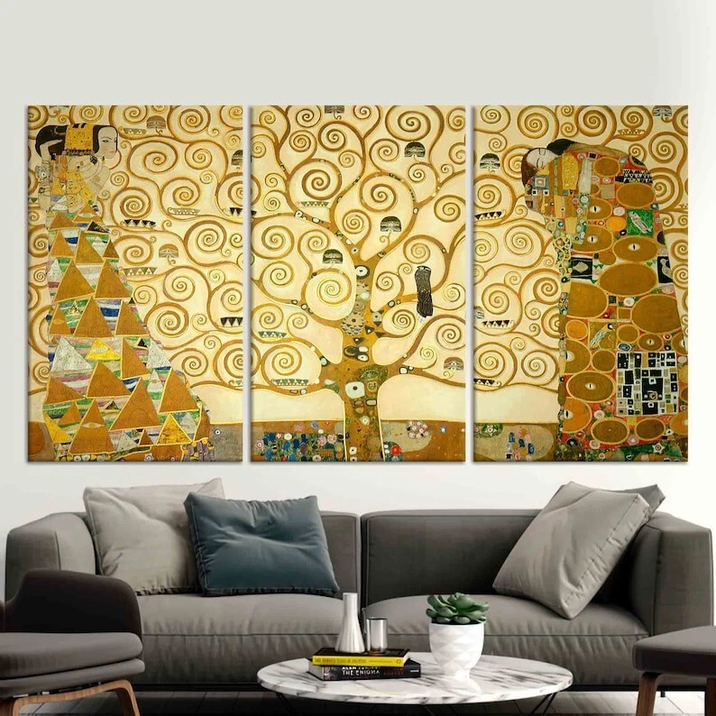 Gustav Klimt,Klimt Art,Klimt Paintings, Oil Painting Abstract, Tree Of Life Art - Image 3 of 4