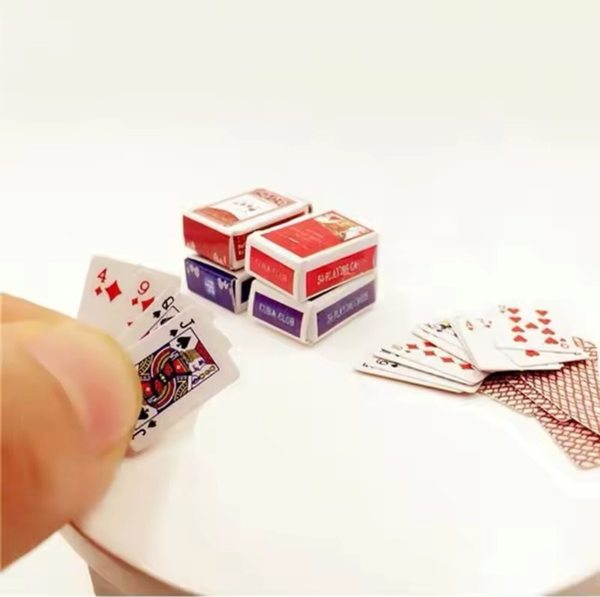 Dollhouse Poker Model Card Deck Set Miniature Playing Cards