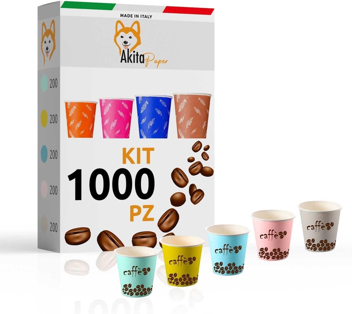 1000 Bicchierini Caffè Di Carta | 75 Ml | Biodegradabili E Compostabili | Per Bar, Ufficio, Casa - Foto 10
