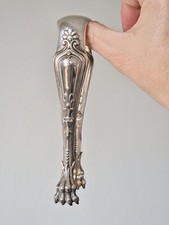 Amazing lion claw antique french sugar or ice tongs rare decorative utensil 