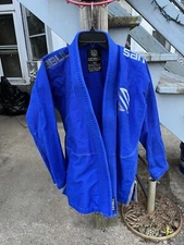 Sanabul Essentials GI Blue Gray BJJ Jiu Jitsu Uniform Suit Jacket Top Size A2