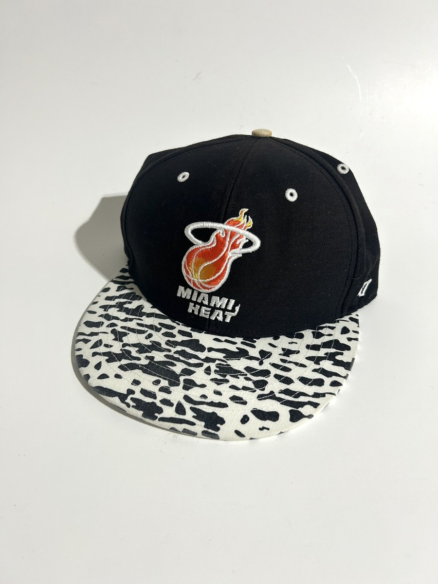 Miami Heat Hardwood Classics Black Leopard Print SnapBack Hat