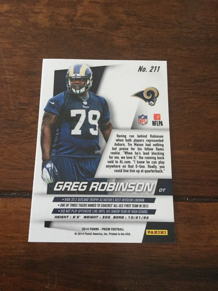 2019 Prizm Rookie Greg Robinson Rams | eBay