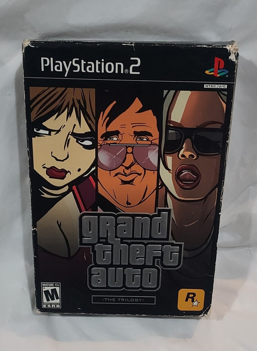 GTA Grand Theft Auto 3 Vice City San Andreas PS2 Maps Trilogy Box