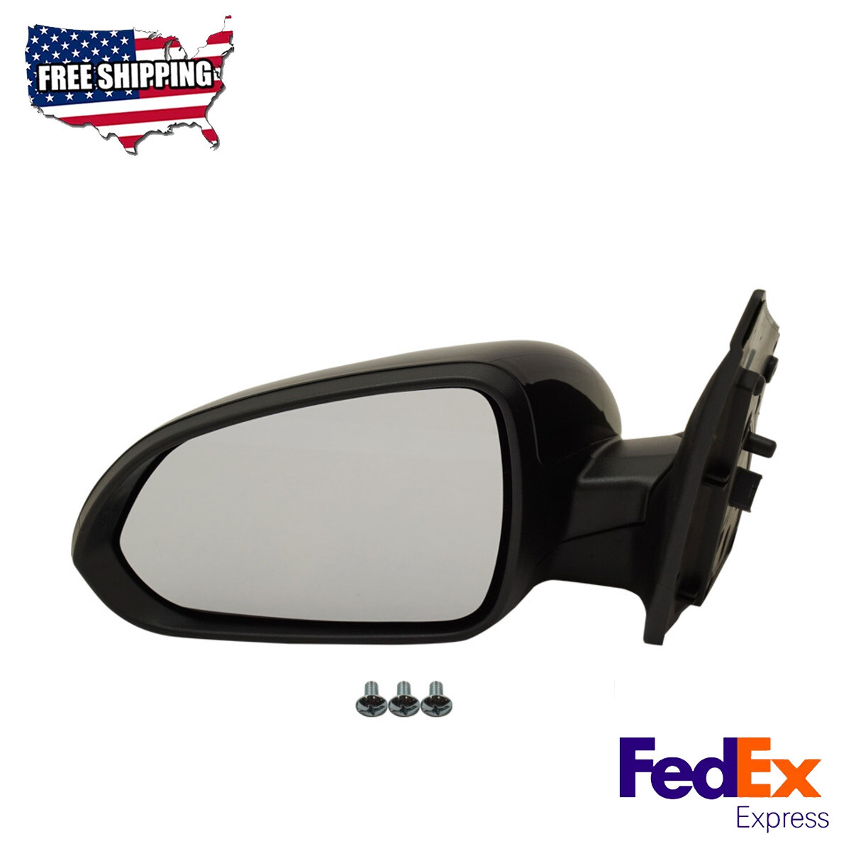 Mirror Paintable Power Glass for 2018-2022 Hyundai Accent Driver Side