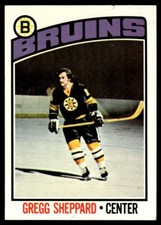 1976-77 Topps Hockey Card Gregg Sheppard Boston Bruins #155 EX+