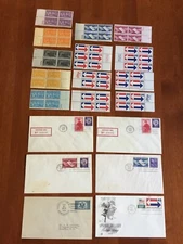 CERT / SPECIAL DELIVERY BLOCK & FDC LOT  PLATE BLOCK ZIP BLOCK  MAIL EARLY BLOCK