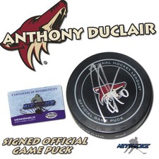ANTHONY DUCLAIR Signed ARIZONA COYOTES OFFICIAL GAME Puck - w/COA HOLOGRAM