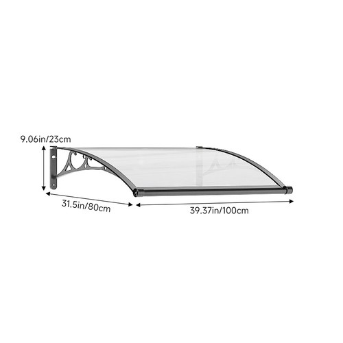 Door Canopy Awning Shelter Front Back Porch Outdoor Patio Window Roof Rain Cover - Picture 11 of 45