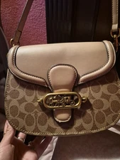 Coach Morgan Saddle Bag In Blocked Signature Canvas CH507 Smells Of Smoke Look