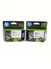 Lot of 2 Genuine HP 61XL Original Tri-Color Ink Cartridge New Sealed Exp 2024