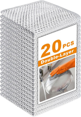 20 Pcs New Upgrade 3-Layer Metal Dish Cloth, No Scratches Wire Cleaning Cloth ,