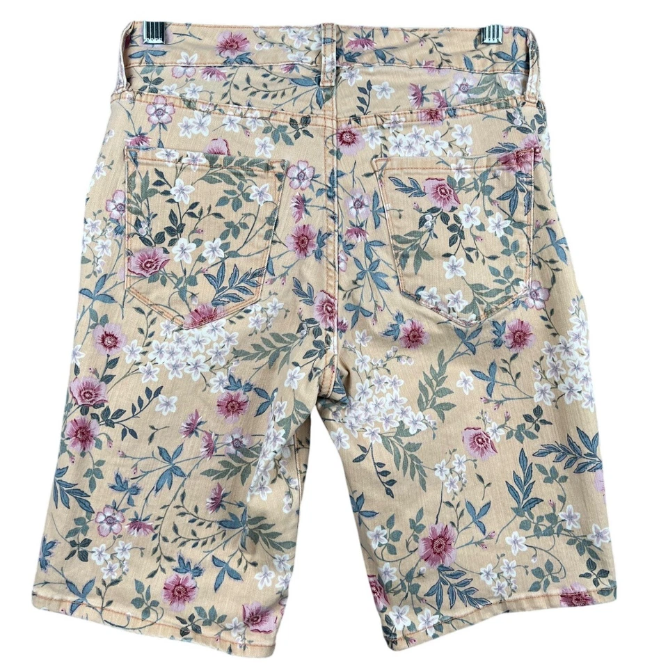 Code Bleu Chelsea Denim floral print Bermuda Shorts Womens Petite 6 - Image 2 of 4
