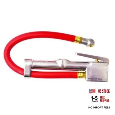 S-505 Analog Tire Inflator with Pressure Gauge, 15'' Hose Single Head Air