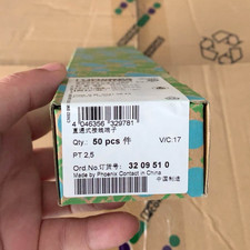 50Pcs/Box NEW For PHOENIX CONTACT Feed-through terminal block PT 2,5 3209510 