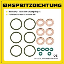 Dichtsatz Einspritzdüse 6 Stück Passend für Audi A3 A5 Q5 Q7 VW Tiguan 059130519