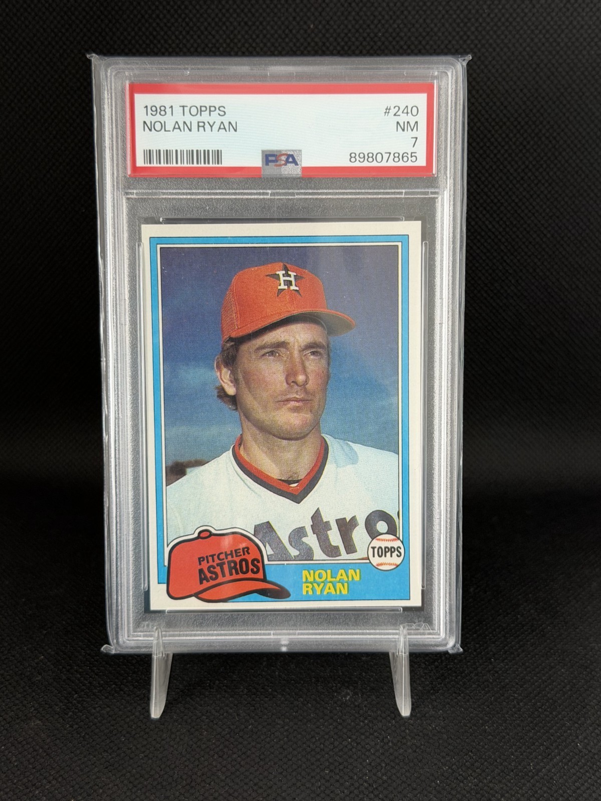 1981 Topps #240 Nolan Ryan HOF Astros Rangers Mets Angels PSA 7 NM