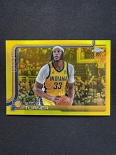 2025-26 Topps Chrome - Myles Turner #29 Yellow Refractor /275 Pacers