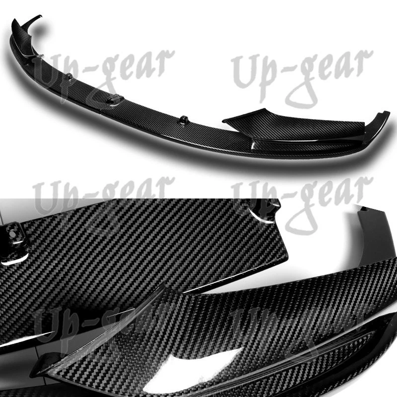 Parachoques delantero de fibra de carbono para BMW F10 528i 530i M-Sport 2011-2016 labio del alerón Foto 2 de 4