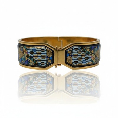 M. Frey Wille Vintage Armreif vergoldet Klimt Motiv