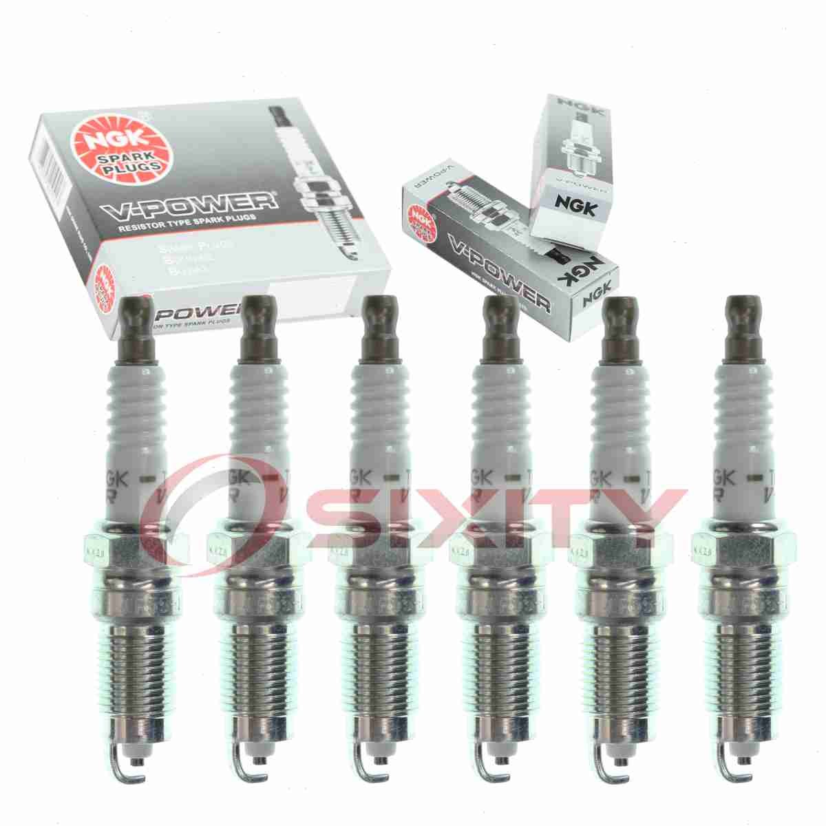 6 pc NGK V-Power Spark Plugs for 2004 Ford F-150 Heritage 4.2L V6 Ignition vz