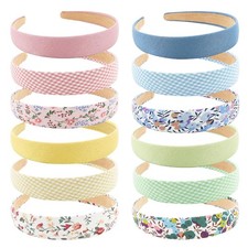 Brimekichio Headbands for Girls Women 12 Pack Cute Girls Headbands Kids Gingh...
