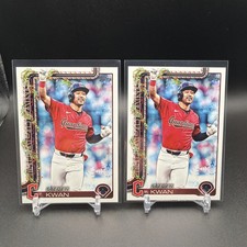 2025 Topps Holiday Steven Kwan #H143 Guardians (2) Cards