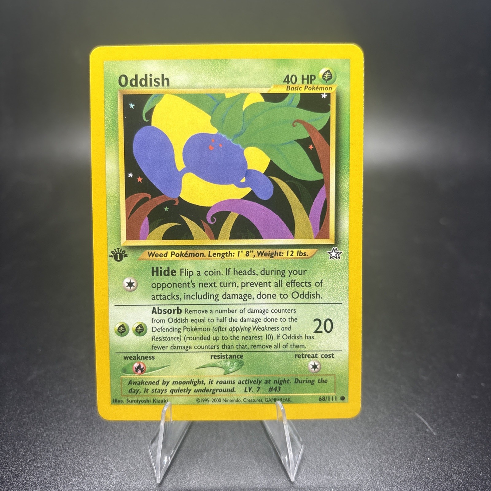 Oddish 68/111 1st Edition Neo Genesis Pokemon Vintage Card NM -j