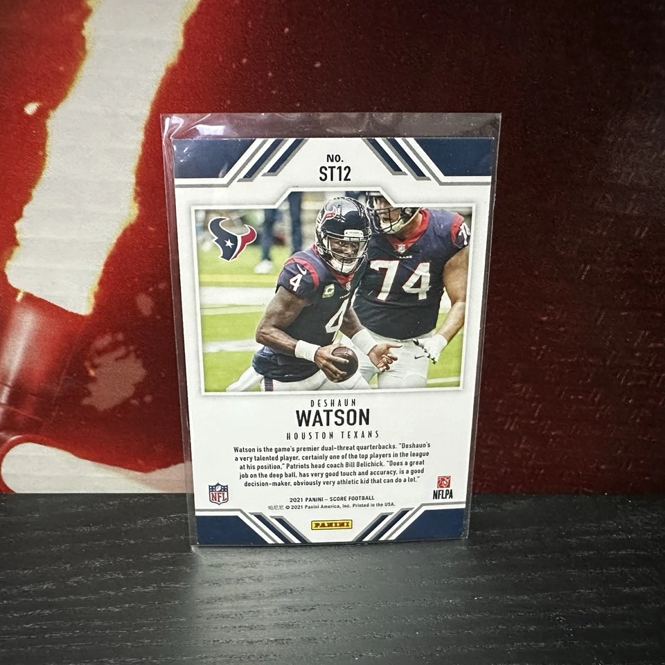 2021 Panini Score Team DESHAUN WATSON Red Parallel #ST12 - Houston Texans - Image 2 of 2