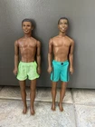 DEBOXED - Sparkle Beach And Pearl Beach Steven Ken Barbie Dolls