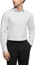 Calvin Klein Mens Dress Shirt Non Iron Stretch Slim Fit Check - 16 32/33 L
