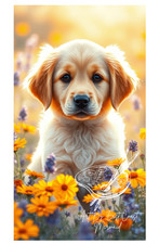 digital art fantasy wallpaper desktop fine art download Golden Retriever