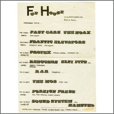 Joy Division Fun House Mayflower Club Manchester 1979 Concert Handbill (UK)