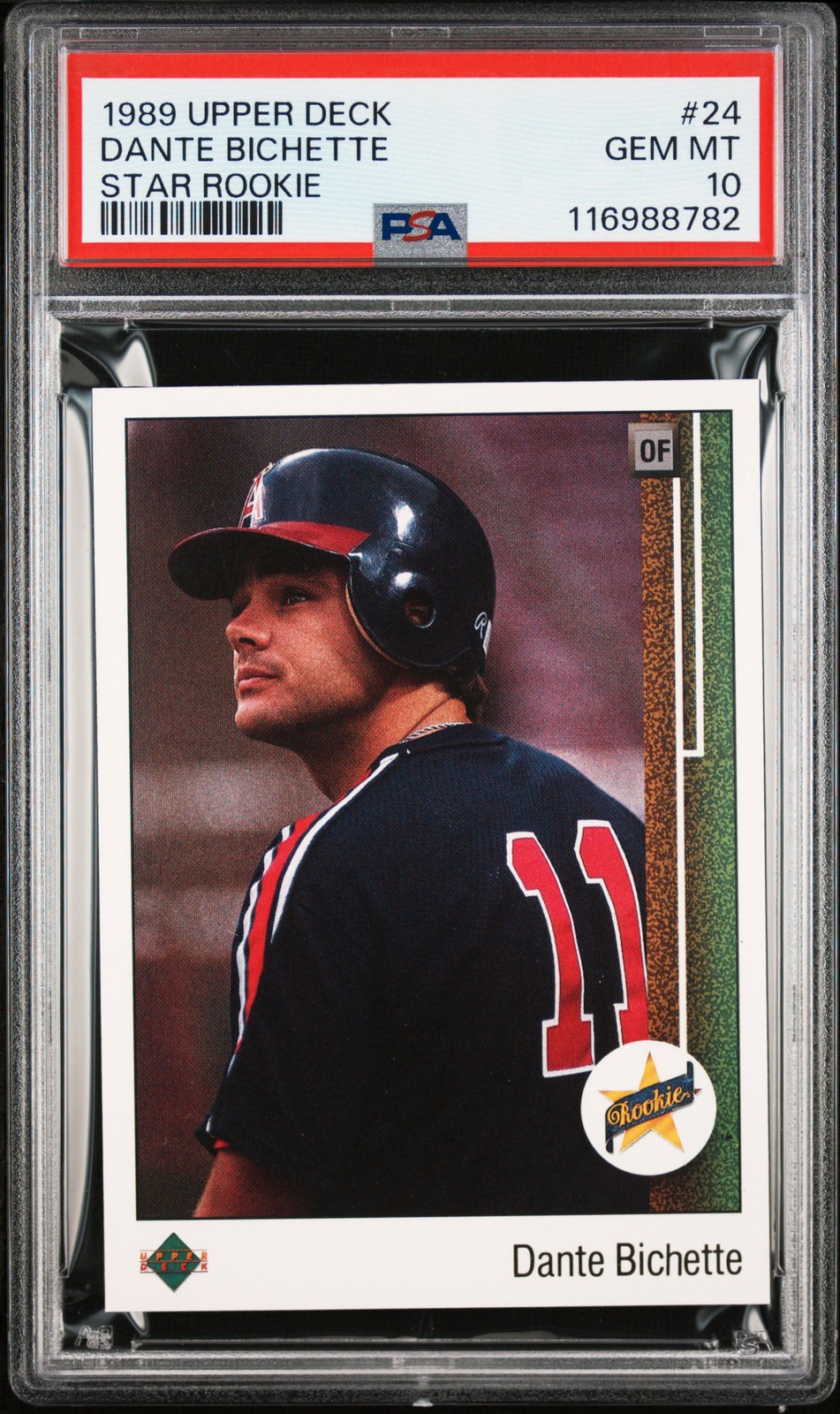 1989 UD STAR RC #24 DANTE BICHETTE ROOKIE RC PSA 10