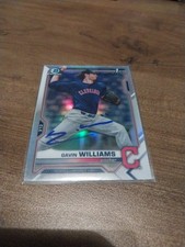 Gavin Williams Autograph 1st Bowman Refractor Card Guardians IP Signed Auto