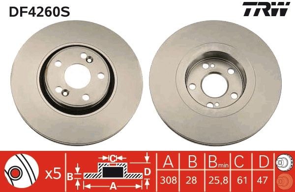 2X Bremsscheibe Vorderachse FüR Renault Espace IV Laguna II Grandtour-image