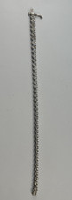 925 Sterling Silver SK9 Diamond Chip Tennis Bracelet 7 1/2"