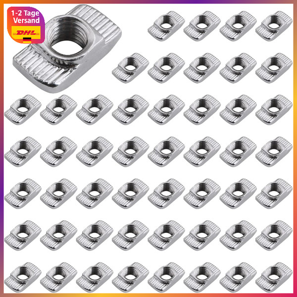 50 StüCk Hammerkopfmutter M6 8Mm FüR 3030 Aluminiumprofile-image