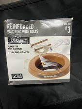 New  3 Wax Ring Kit For Toilet , Everbilt Bolts Not Included