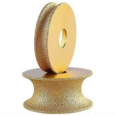 74 x 20mm Dry Vacuum Brazed Profile Grinding Disc Wheel Bullnose Edge Abrasive