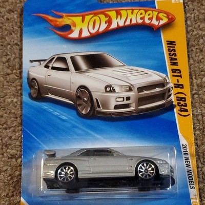 Hot Wheels 1:64 Nissan GT-R (R34) 2010 New Models Silver Diecast Car 2010