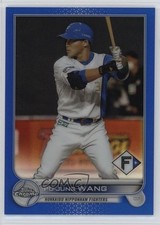 2022 Chrome NPB Nippon Professional Baseball Blue Refractor Po Jung Wang 1r47