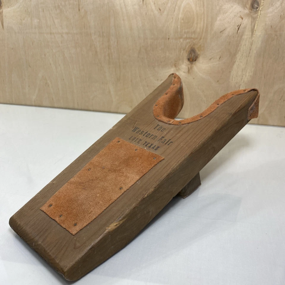 Vintage Western Fair Lott Tx Wooden Boot Jack Boot Remover - Image 3 of 4
