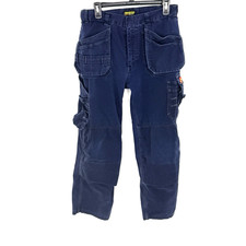 Blaklader Work Pants CAT 2 FR Blue Double Knee Tool  Cargo 32x30 32x28 