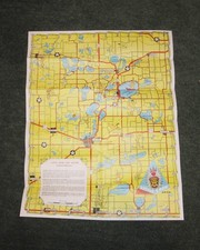 Vintage 1950's Little Crow Lake Region MN Map Brochure *MINT*
