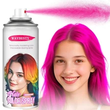 Temporary Hair Color Spray, Washable Pink Spray for Women, Men, 