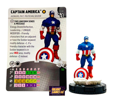 Marvel Heroclix Captain America #030 w/ Card X-Men '97 Set
