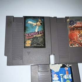 Nintendo NES Gyromite Kung Fu Double Dribble, Multiplayer Game Lot