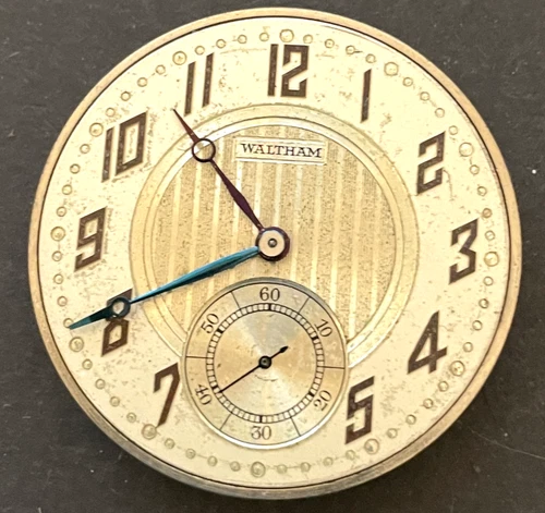 Antique 1926 Waltham 1894 220 Pocket Watch Movement Good Balance 12s 15j USA