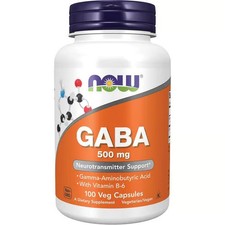 NOW Foods Gaba 500 mg 100 Veg Caps